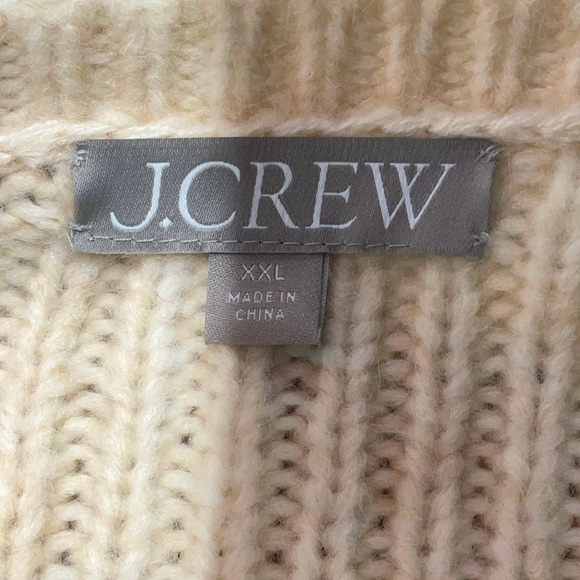 J. Crew ivory cropped cable-knit sweater shell XXL - Picture 8 of 9